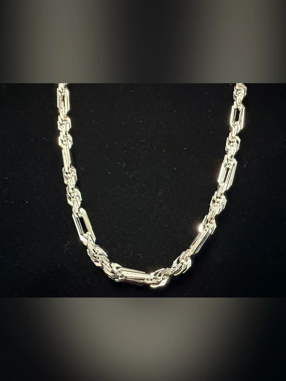 Figarope Milano Italy 925 Stamped Silver filled Necklace 22in 5MM 27.6g